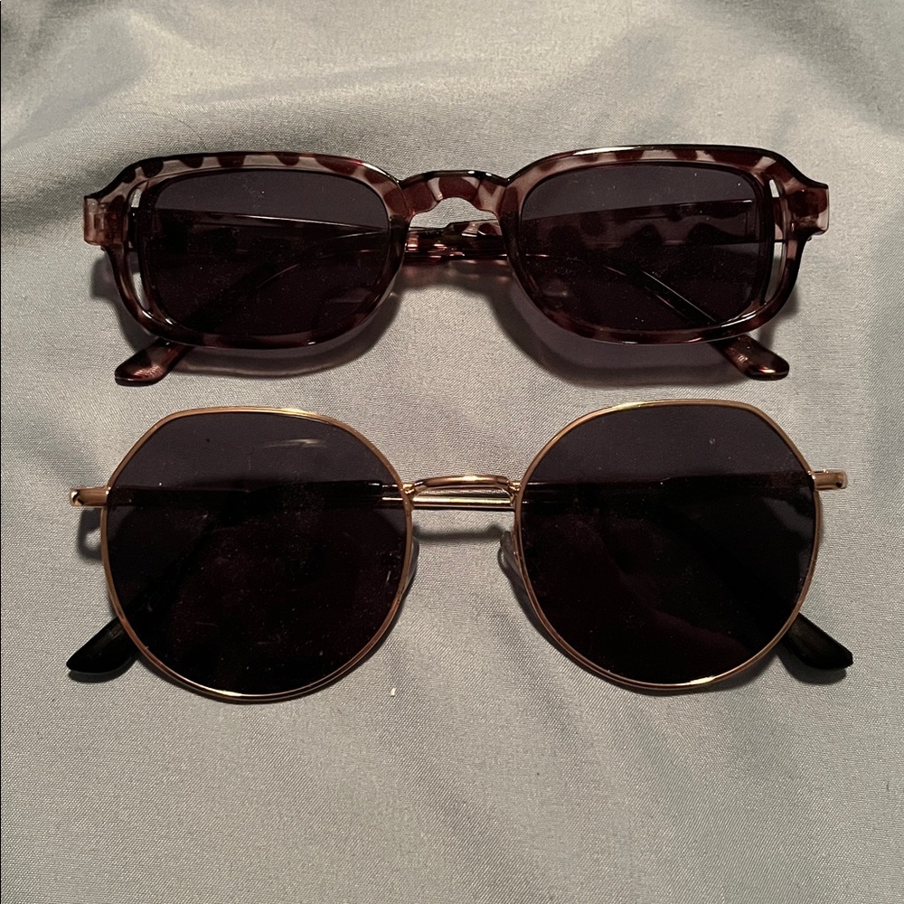 SHEIN Tortoise and Gold Sunglasses Duo